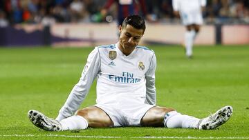 El atacante portugués del Real Madrid, Cristiano Ronaldo, frustrado ante el Eibar.