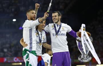Sergio Ramos, Gareth Bale y Luka Modric.