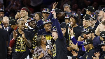 Los Nuggets, en la celebración del título logrado el curso pasado, en junio de 2023.