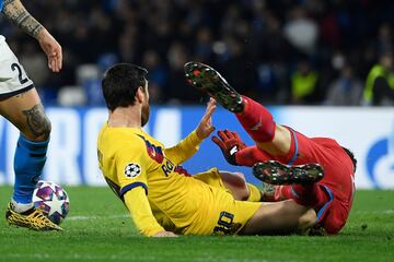 Leo Messi y David Ospina.