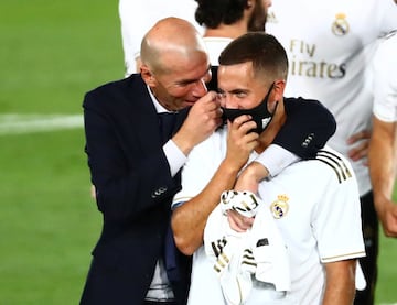 Zinedine Zidane y Eden Hazard.