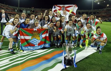 La Real Sociedad, campeonas de la Copa de la Reina.