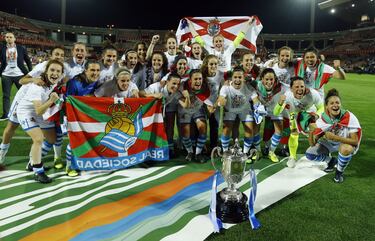 La Real Sociedad, campeonas de la Copa de la Reina.