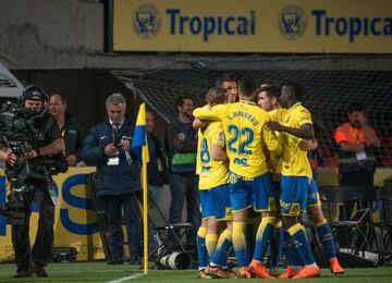 1-1. Jonathan Calleri celebró el gol del empate marcado de penalti.