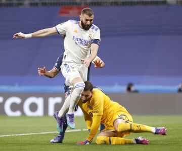 Karim Benzema y Gianluigi Donnarumma.