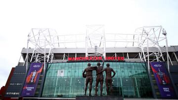 MANCHESTER, ENGLAND - NOVEMBER 19: A general view outside the stadium prior to  the Women's Rugby League World Cup Final match between Australia and New Zealand at Old Trafford on November 19, 2022 in Manchester, England. (Photo by Jan Kruger/Getty Images for RLWC)