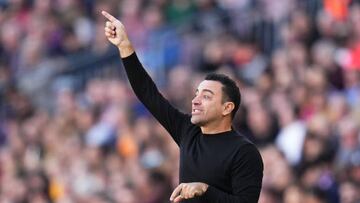 FC Barcelona head coach Xavi Hernandez during the La Liga match between FC Barcelona and RCD Espanyol played at Spotify Camp Nou Stadium on December 31, 2022 in Barcelona, Spain. (Photo by Sergio Ruiz / Pressinphoto / Icon Sport)
