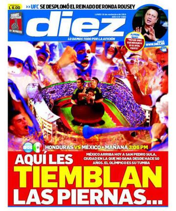 Las 28 portadas más incendiarias del diario Diez contra la Selección Mexicana