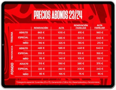 Los nuevos abonos del Almería, a partir de este martes