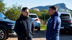 Paco Belmonte, presidente FC Cartagena, Luis Carion entrenador, FC Cartagena, entreno, La Manga Club, Cartagena, REgion de Murcia, 31/08/2022