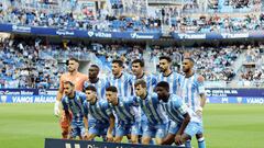 Once inicial del Málaga CF ante el CD Mirandés.