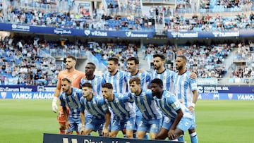 Once inicial del Málaga CF ante el CD Mirandés.