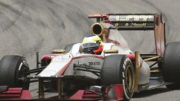 <b>PASO A PASO. </b>De la Rosa, al volante del monoplaza español.