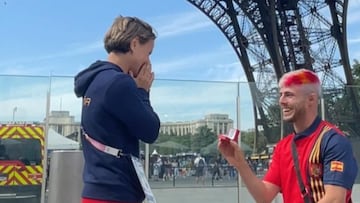 La emotiva pedida de matrimonio a la judoca Laura Martínez bajo la Torre Eiffel