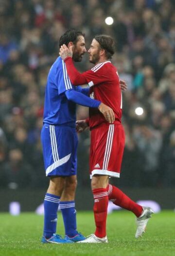 David Beckham y Robert Pires.