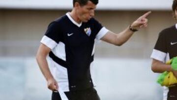 JAVI GRACIA en el ENTRENAMIENTO del M&Aacute;LAGA  
 