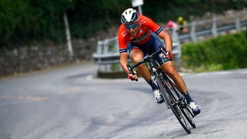 Vincenzo Nibali, durante una carrera.