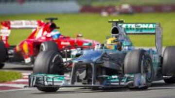 Lewis Hamilton, tercero en Montreal.
