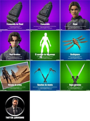 Fortnite: skins Paul Atreides y Chani (Dune) ya disponibles; precio y contenidos