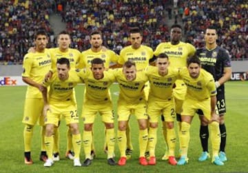 El once inicial del Villarreal. 