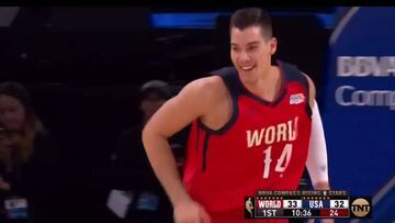 ¡El mate de Willy Hernangómez en su debut en un All Star!