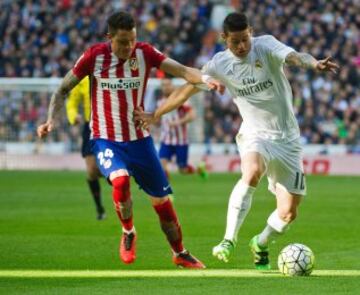 James no la pasó bien frente al Atlético de Madrid