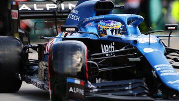 Fernando Alonso (Alpine A521). Ímola, Italia. F1 2021.