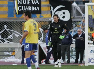 Nacho González durante un partido en el Estadio Gran Canaria de su tercera etapa como jugador de Las Palmas.