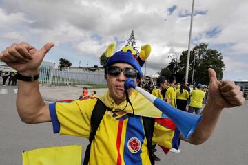 Miles de hinchas se tomaron las calles de la capital del país para demostrar su apoyo a la Selección Colombia.