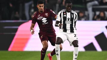 Tim Weah, jugador de la Juventus, durante un partido de Serie A vs el Torino.