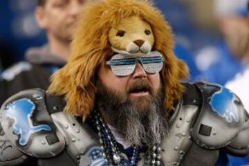 Un seguidores de los Detroit Lions.