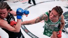 Cris Cyborg golpea a Leslie Smith en Bellator 259.