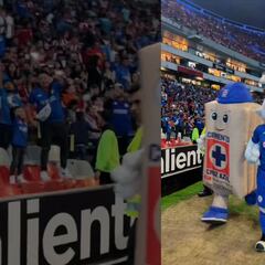 Así presentó Cruz Azul a ‘Cruzazulito’, su nueva mascota, un costal de cemento