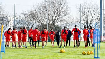 Entrenamiento del Racing de Ferrol.