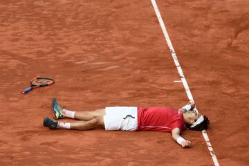 David Ferrer celebró la victoria sobre Kohlschreiber.