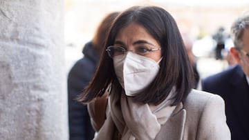 La ministra de Sanidad, Carolina Darias; a su llegada a una reunión del Consejo Interterritorial de Salud, en la sede de la Presidencia autonómica de Castilla-La Mancha, a 6 de abril de 2022, en Toledo, Castilla-La Mancha (España). Toledo acoge hoy el escenario del Consejo Interterritorial de Salud, una cita que desde el Gobierno de Castilla-La Mancha esperan que signifique entrar en una nueva etapa de convivencia con el virus y que a partir de ese día haya un uso de la mascarilla "más relativo" y arranque "una dinámica en positivo".
06 ABRIL 2022;TOLEDO;CASTILLA LA MANCHA;SANIDAD;SALUD;
Isabel Infantes / Europa Press
06/04/2022