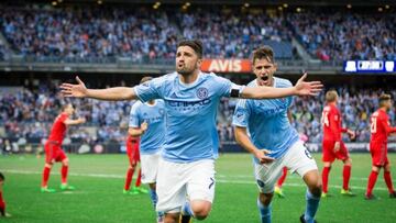 David Villa celebra un gol en una imagen de archivo.