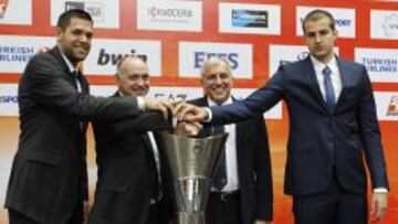 Felipe Reyes, Pablo Laso, Obradovic y Bjelica.