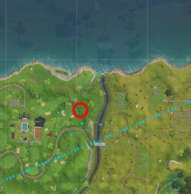 Fortnite Battle Royale: Busca entre un puente cubierto, una cascada y el 9º green