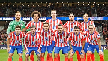Once del Atlético contra el Lille.
