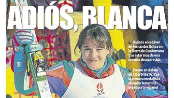 Portada del Mundo Deportivo del 5 de septiembre de 2019, dedicada a Blanca Fern&aacute;ndez Ochoa.