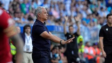 Sergio Pellicer, durante el Málaga - Nàstic.