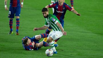 Fekir, durante el partido. 