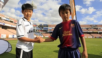 Kangin Lee (Valencia) y Takefusa Kubo (Barcelona) se conocieron en el Torneo nacional Alevin de F&uacute;tbol 7 de 2013 en Granada.