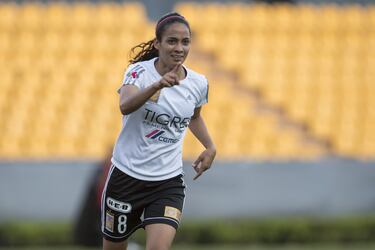 Carolina Jaramillo fue pilar en el medio campo de Tigres, consiguió el campeonato junto a su equipo y además disputó todos los minutos del Clausura 2018.