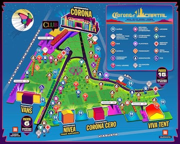 Mapa del Corona Capital 2024