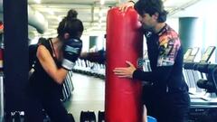 Lara &Aacute;lvarez entrenando boxeo