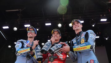 Fermín Aldeguer compartió de nuevo podio con los Márquez.