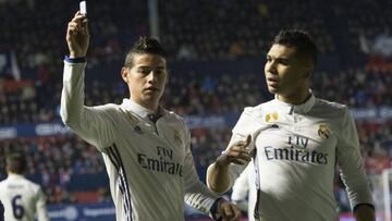Zidane apuesta por James ante Napoli en Champions