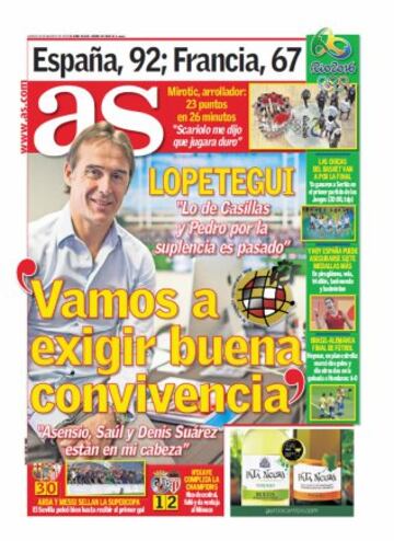 Las portadas de AS de agosto